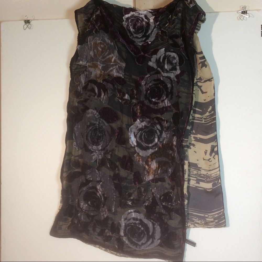 Cynthia Rowley Burnt Velvet Scarf Floral *DAMAGE